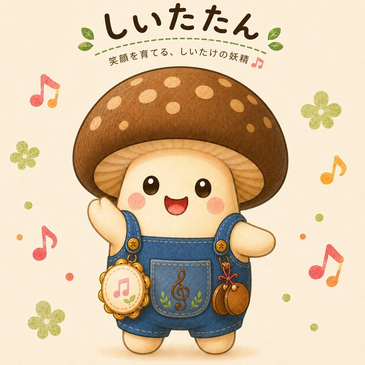 笑顔を育てるしいたけの妖精 しいたたん